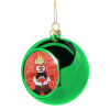 Green Christmas tree ornament ball 8cm