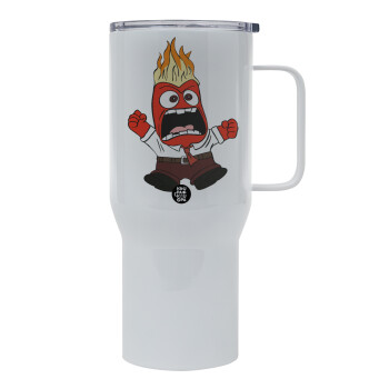 Inside Out Angry, Mega Stainless steel Tumbler with lid, double wall 750L