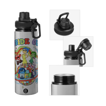 Inside Out, Metallic water bottle with safety cap, 850ml aluminum