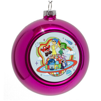 Inside Out, Purple Christmas tree ornament bauble 8cm