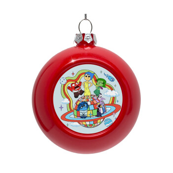 Inside Out, Red Christmas tree ornament bauble 8cm