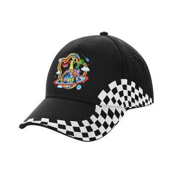 Inside Out, Adult Ultimate BLACK RACING Cap, (100% COTTON DRILL, ADULT, UNISEX, ONE SIZE)