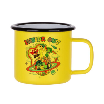 Inside Out, Metallic enamel MATT Yellow cup 360ml