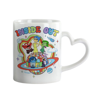 Inside Out, Mug heart handle, ceramic, 330ml