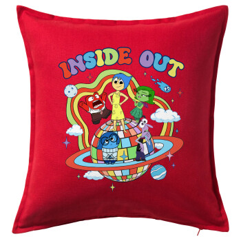 Inside Out, Sofa cushion RED 50x50cm includes filling