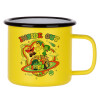 Metallic enamel MATT Yellow cup 360ml