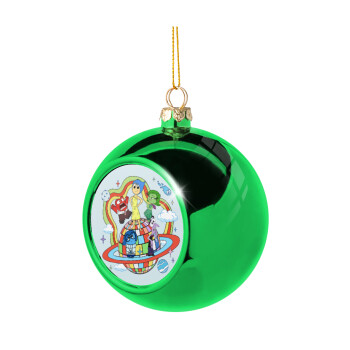 Inside Out, Green Christmas tree ornament ball 8cm