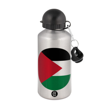 Palestine Flag, Metallic water jug, Silver, aluminum 500ml