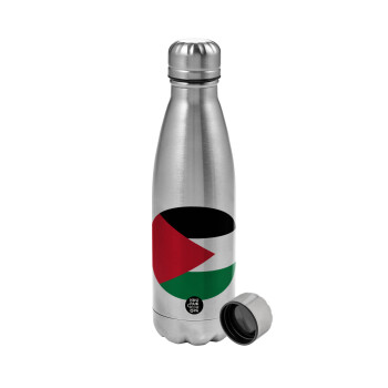 Palestine Flag, Metallic water bottle, stainless steel, 750ml