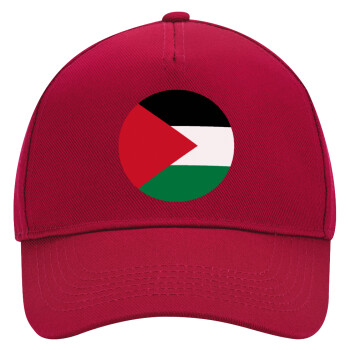 Palestine Flag, Adult Ultimate Hat RED, (100% COTTON DRILL, ADULT, UNISEX, ONE SIZE)