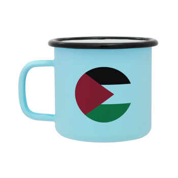 Palestine Flag, Κούπα Μεταλλική εμαγιέ ΜΑΤ σιέλ 360ml