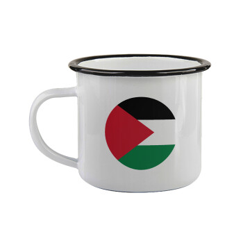 Palestine Flag, Κούπα εμαγιέ με μαύρο χείλος 360ml