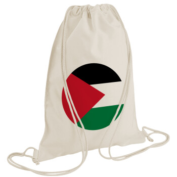 Palestine Flag, Backpack bag GYMBAG natural (28x40cm)