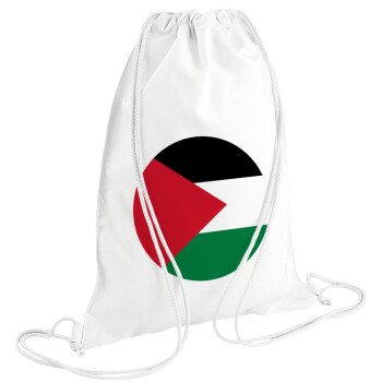 Palestine Flag, Backpack pouch GYMBAG white (28x40cm)