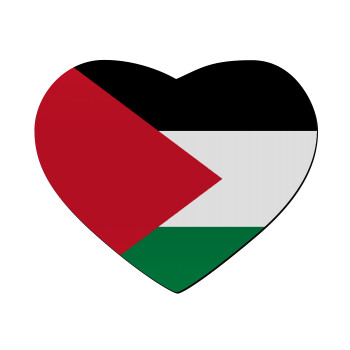 Palestine Flag, Mousepad heart 23x20cm