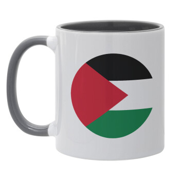 Palestine Flag, Mug colored grey, ceramic, 330ml