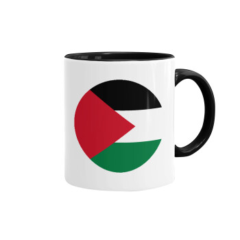 Σημαία Παλαιστίνης, Κούπα χρωματιστή μαύρη, κεραμική, 330ml