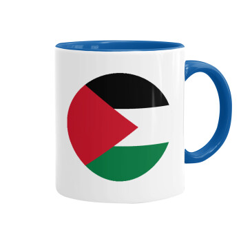 Palestine Flag, Mug colored blue, ceramic, 330ml