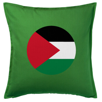 Palestine Flag, Sofa cushion Green 50x50cm includes filling