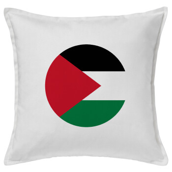 Palestine Flag, Sofa cushion White 50x50cm includes filling