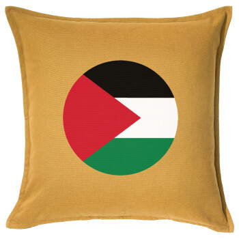 Palestine Flag, Sofa cushion YELLOW 50x50cm includes filling