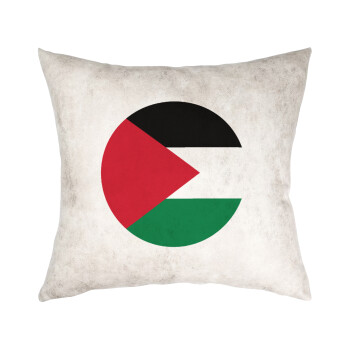 Palestine Flag, Μαξιλάρι καναπέ Δερματίνη Γκρι 40x40cm με γέμισμα