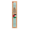 Easter Set, wooden keychain & aromatic flat Easter candle (30cm) (TURQUOISE)