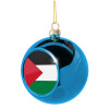 Blue Christmas tree ball ornament 8cm