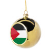 Golden Christmas tree ball ornament 8cm