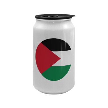 Palestine Flag, Κούπα ταξιδιού μεταλλική με καπάκι (tin-can) 500ml