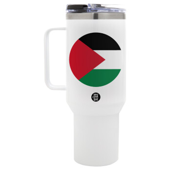 Palestine Flag, Mega Stainless steel Tumbler with lid, double wall 1,2L