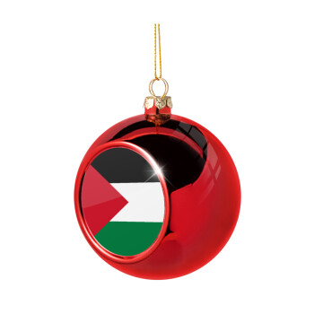 Σημαία Παλαιστίνης, Χριστουγεννιάτικη μπάλα δένδρου Κόκκινη 8cm