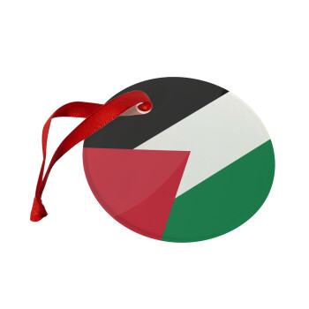 Palestine Flag, Christmas ornament glass 9cm