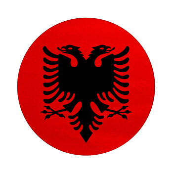 Albanian Flag, Επιφάνεια κοπής γυάλινη στρογγυλή (30cm)