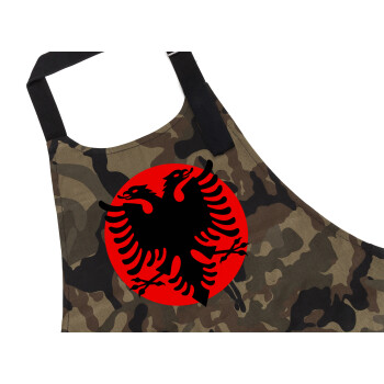 Albanian Flag, Ποδιά Σεφ με τσέπες, Βαμβακερή, Camouflage (ΕΝΗΛΙΚΩΝ, 100% COTTON)