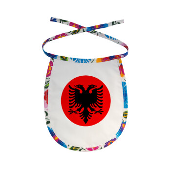 Σημαία Αλβανίας, Σαλιάρα μωρού αλέκιαστη με κορδόνι Χρωματιστή