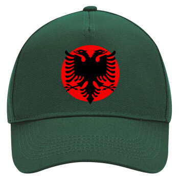 Albanian Flag, Adult Ultimate Hat GREEN, (100% COTTON DRILL, ADULT, UNISEX, ONE SIZE)