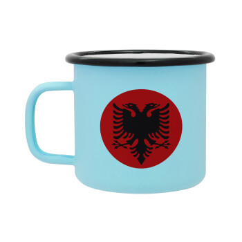 Albanian Flag, Κούπα Μεταλλική εμαγιέ ΜΑΤ σιέλ 360ml