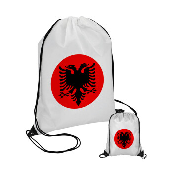 Albanian Flag, Pouch bag with black cords (1 piece)