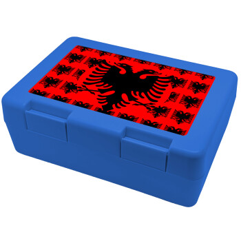 Albanian Flag, Children's cookie container BLUE 185x128x65mm (BPA free plastic)