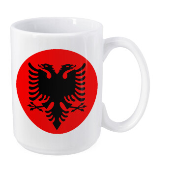 Albanian Flag, Κούπα Mega, κεραμική, 450ml