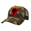 Adult Structured Trucker Hat, with Mesh, (Camouflage) Army (100% COTTON, ADULT, UNISEX, ONE SIZE)