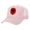 Adult Structured Trucker Hat, with Mesh, PINK (100% COTTON, ADULT, UNISEX, ONE SIZE)