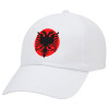 Adult Baseball Cap White 5-panel (POLYESTER, ADULT, UNISEX, ONE SIZE)