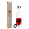 Easter candle, metallic white thermos bottle (500ml) & aromatic flat candle (30cm) (GRAY)