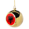 Golden Christmas tree ball ornament 8cm