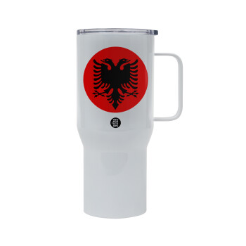 Albanian Flag, Mega Stainless steel Tumbler with lid, double wall 750L