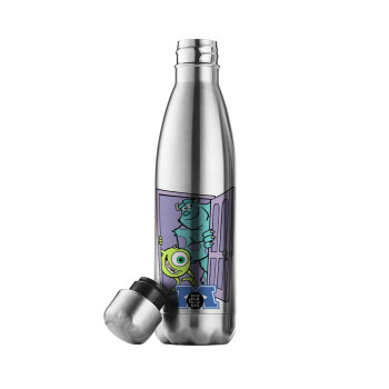 Monster inc, Μεταλλικό παγούρι θερμός Inox (Stainless steel), διπλού τοιχώματος, 500ml