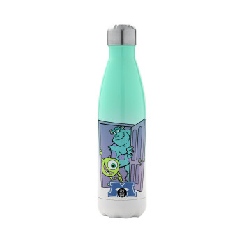 Monster inc, Metal mug thermos Green/White (Stainless steel), double wall, 500ml