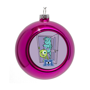 Monster inc, Purple Christmas tree ornament bauble 8cm